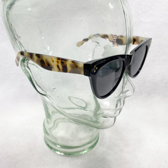 Glance Eyewear Wayfarer Sand Tortoise & Black Sunglasses NWT - Picture 3 of 13